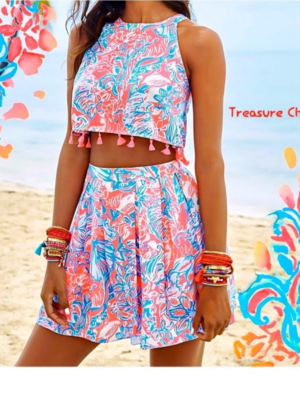 Lilly Pulitzer NWT Selina Set Pink Sun Ray Summer Siren
